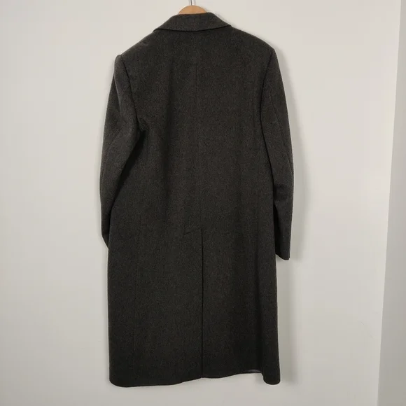 Vintage Boulevard Club Men's Long Wool & Cashmere Coat in Gray Size 42R Office - Picture 3 of 10